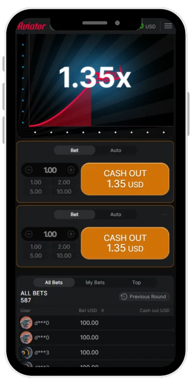 Cash out options in Aviator